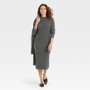 NWT A New Day Gray Maxi Sweater Dress - Size M